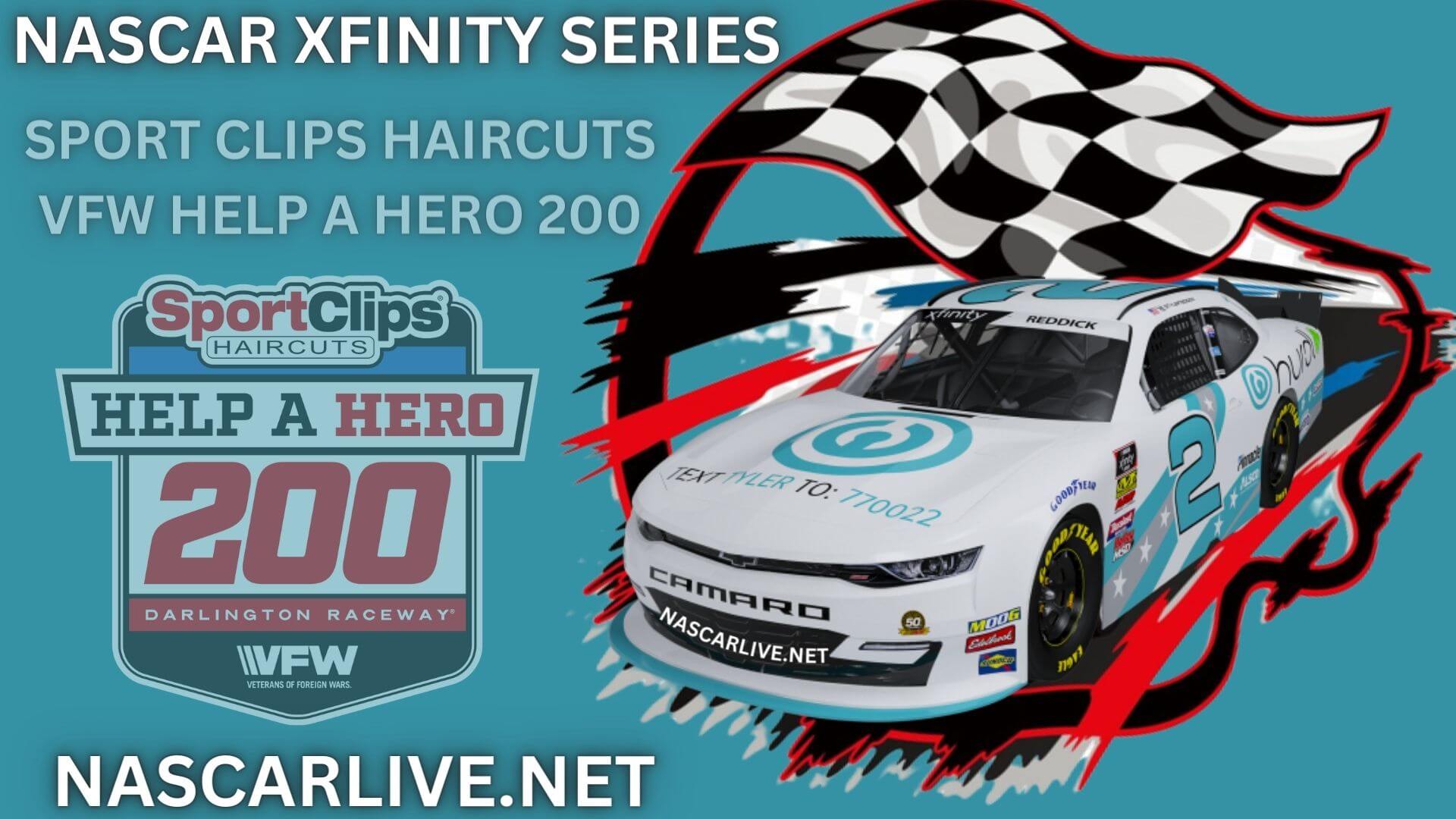 NASCAR Sport Clips Haircuts VFW Help A Hero 200 At Darlington Live Stream 2023